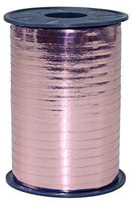 Präsent C.E. Pattberg Mexico Geschenkband metallic Altrosa (rosa), 400 m Ringelband zum Einpacken von Geschenken, 5 mm Breite, Zubehör zum Dekorieren & Basteln, Dekoband, Anlass