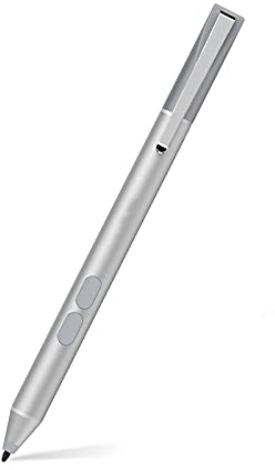 Pen for Microsoft Surface, Built-in Battery, 1024 Pressure Sensitivity, Tilt & Palm Rejection, 1 Pen tip Attached , for Surface Pro/Go/Book/Studio/Laptop Series(Silver)