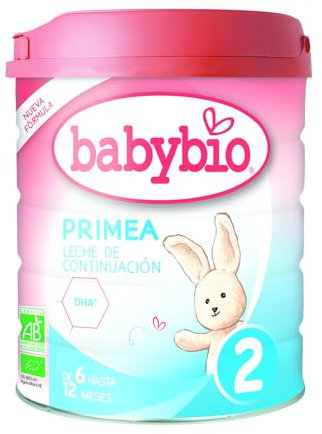 Babybio - Leche Infantil De Vaca - Primea 2 Continuacion - 800G - De 6 Hasta 12 Meses - Bio - Sin Aceite De Palma