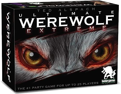Bezier Games Ultimate Werewolf Extreme, Partyspiel für Teenager und Erwachsene, Social Deduction, Werwolf Spiel, schnelles Gameplay, versteckte Rollen & Bluffen
