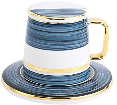 GYZLZZB Caffè tazza di tè e piattino set in porcellana tazze moderne tazze cappuccino tazze da tazza da tè tazza di caffè bevanda squisita tazza di caffè e piattino adatto per il succo d'acqua bevande