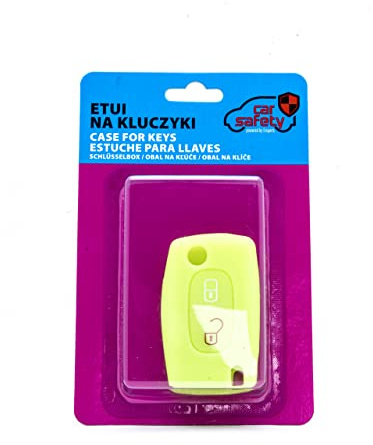 EINPARTS EPKC125 NEON GREEN Stück Schlüsseletui Kompatibel mit PEUGEOT 207 WA, WC 1608508080 73373067D