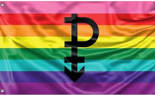 Pansexuelle Flagge, einzigartiger Designdruck, hergestellt in der EU (90 x 150 cm)