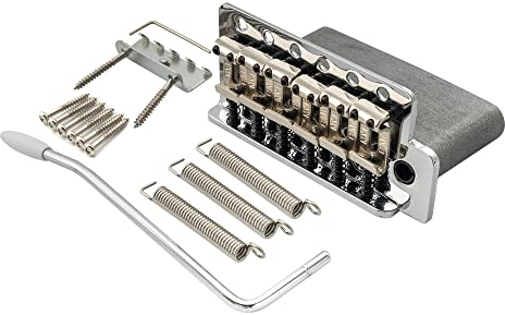 Wilkinson WOV03 54mm Vintage Chevalet Tremolo Bridge Vibrato 6 Vis pour Guitare électrique Squier/Mexico Fender/MIJ Strat, Chrome