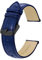 BISONSTRAP Uhrenarmband 22mm, Armband aus Alligator Geprägtem Leder, Blau mit Schwarze Schnalle