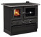 INTERSTOVES - Cuisinière à bois Magnum Thermo MBS en fonte | bouilleur sortie côté droit - Noir