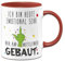 Tassenbrennerei Grinch Tasse - Ich bin heute emotional sehr nah am gebaut - Weihnachtstasse lustig mit Spruch - Kaffeetasse Anti Weihnachten (Rot)