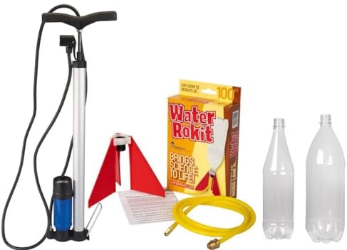 Rokit Ready to Launch Water Bottle Rocket Kit, Rokit, Tracked Pump, Recycled Bottles for Take Off!
