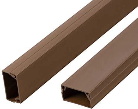 BBAUER Wall Tv Wires Protection Cover, Pvc Square Paintable Cable Trunking Self Adhesive/Brown/30 * 15Mm