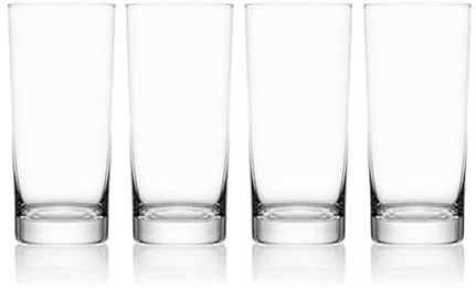 MIKASA Lana - Set di 4 bicchieri alti in vetro, 470 ml, trasparenti
