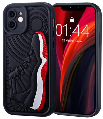 Zaqiaomi Cool Luxury Phone Case for iPhone 11 Case for Boys,Men 3D Classic Sneaker Design,Street Aesthetic Shockproof Designer Cases Compatible with iPhone 11 Black
