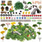 Cayway 83 Stück Miniatur Feengarten Zengarten Zubehör, Miniatur Ornament Kit, Miniatur Gartendekoration, Modellbau Bäume für Miniatur Gartenzubehör