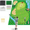 Golf Trainingsmatte Set, Golfspielset mit 16 Golfbällen und Scoreboard, Schlagmatte für Indoor und Outdoor, Golf Spielmatte für Kinder/Erwachsene, Perfekt für Hinterhofspiele und Golftraining zu Haus
