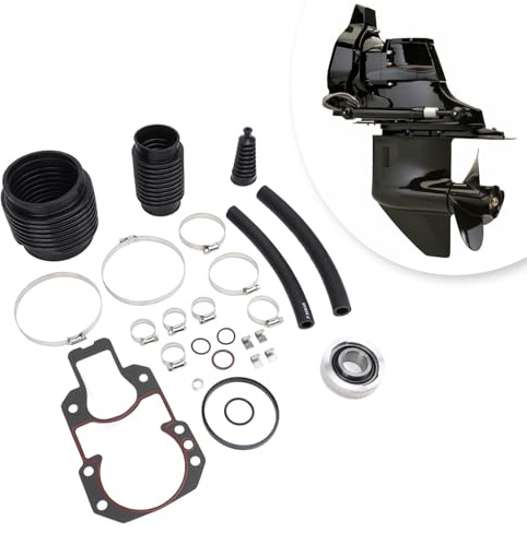 Transom Bellows Kit mit Bearing 30-803097T1 Transom Reparatur Kit für One Gen 1983-1990 und One SS 1986-1989 Komplettset mit U-Joint Balg Auspuffbalg Schaltbalg Wasserschläuchen