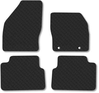 Ford C-Max (2007-2011) 5mm Rubber Car Mats | Heavy Duty Rubber Tailored Fit Floor Mats Full Coverage Durable Waterproof Accessories Easy Clean Anti Slip Made in the UK