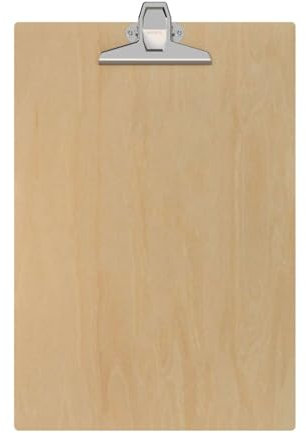 MAUL Mautilia - Tavoletta portablocco in legno di alta qualità, formato A3, formato A3, robusto portablocco con clip vintage, 46,9 x 31 x 3,7 cm, colore: marrone