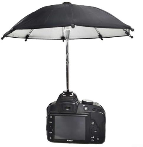 Camera Umbrella Hot Shoe, Portable Weatherproof Photographic Umbrellas Protects From Rain Snow Sunlight, For Camera Sun for PROTECTION