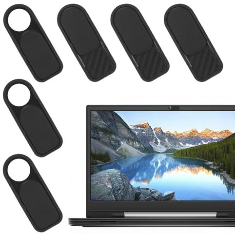 Bewudy 6 PCS Laptop Camera Cover Slide, Ultra Thin Webcam Cover for Laptop, Computer, Tablet, Phone, Interior Cabin Camera, Web Cam Blocker Protect Your Privacy