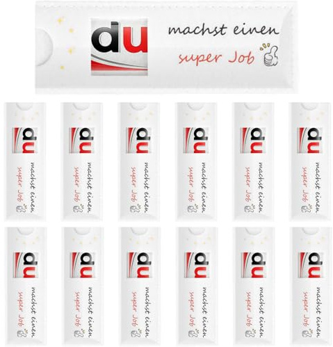 xuhaggeo 12 Stück Mitarbeiter Geschenk,Schokoriegel Hülle Kompatibel mit Duplo Schokolade,Kleine Geschenke für Kollegen, Mitarbeitermotivation, Dekorative Weiße Verpackung
