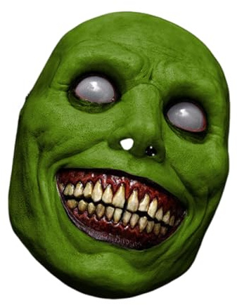 vreplrse Halloween Horror Masken, Teufels Halloween Masken, atmungsaktiv, 3D Effekt, perfekt für Karneval und Kostümpartys, Grün