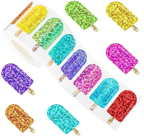 Eiscreme Sticker, 500pcs Sticker Sommer, Cartoon Eiscreme Stickers, Sommer Scrapbook Stickers, Hawaii Aufkleber Kinder, Wasserfeste Sommers Aufkleber, für Handy Koffer Accessoires