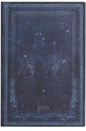 Paperblanks 12-Monatskalender 2025, Inkblot, Midi, Vertikal, Elastikband-Verschluss