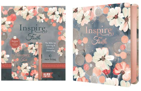 Inspire Faith Bible NLT, Filament Enabled Edition (Leatherlike, Watercolor Garden): The Bible for Coloring & Creative Journaling
