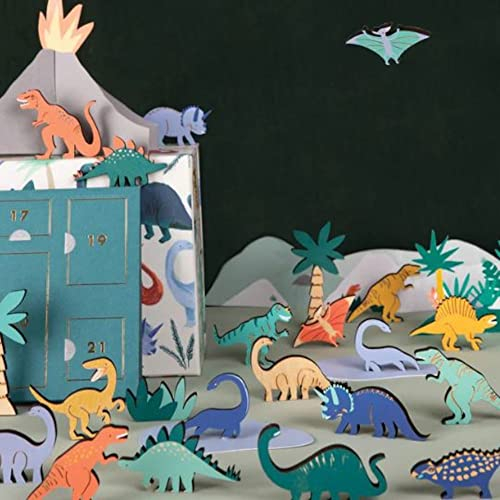 Meri Meri Dinosaurier-Adventskalender, Kinder-Adventskalender, festliche Andenken, Dinosaurier-Party-Andenken, Geschenk