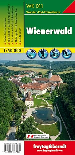Wienerwald, Wanderkarte 1:50.000, WK 011: Wander-, Rad- und Freizeitkarte / GPS-tauglich / Freizeitführer / Ortsregister