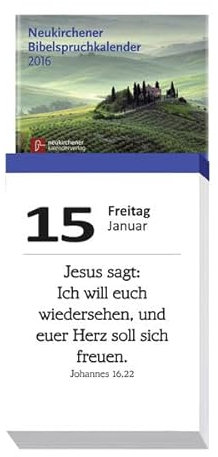 Neukirchener Bibelspruchkalender 2016: Block mit 368 Blättern, zum Aufstellen oder Aufhängen mit integrierter Rückwand