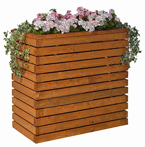 Blumenkübel / Pflanzkübel Pflanzkubus Baden 61x112x100cm honig