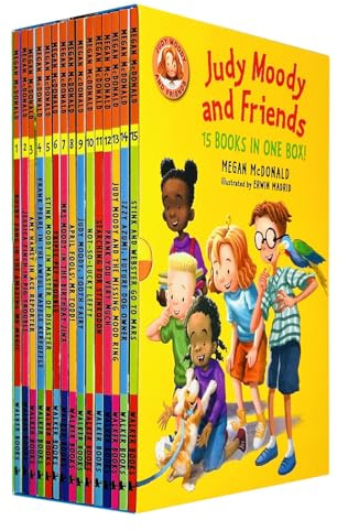 Judy Moody and Friends 15 Books Collection Box Set By Megan McDonald (Rocky Zang in The Amazing Mr. Magic, Jessica Finch in Pig Trouble,Amy Namey in Ace Reporter,April Fools Mr. Todd, & More)