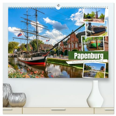Rund um Papenburg (hochwertiger Premium Wandkalender 2026 DIN A2 quer), Kunstdruck in Hochglanz: Fantastische Bilder von der Erkundungstour zu den Sehenswürdigkeiten (CALVENDO Orte)