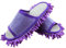 Itian Un par de Pantuflas de Microfibra para Limpieza de casa, para Limpiar el Suelo de la casa, Limpiar el Polvo (Morado)