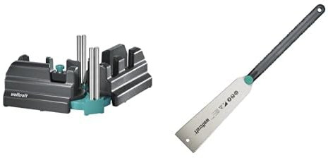 Bundle of wolfcraft Sega giapponese, 240 mm I 6951000 I ideale per i battiscopa + wolfcraft Rapportatore angolare e tagliacornici, 100 mm I 6948200 I Prodotto 2 in 1 per battiscopa perfetti