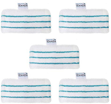 Fantisi Lot de 5 chiffons lavables en microfibre rectangulaires pour Black & Decker Steam Mop FSMP20, FSMH1321JMD, FSM1500, FSM1600, FSM1610, FSM1620, FSM1621, FSM1630, FSMH162