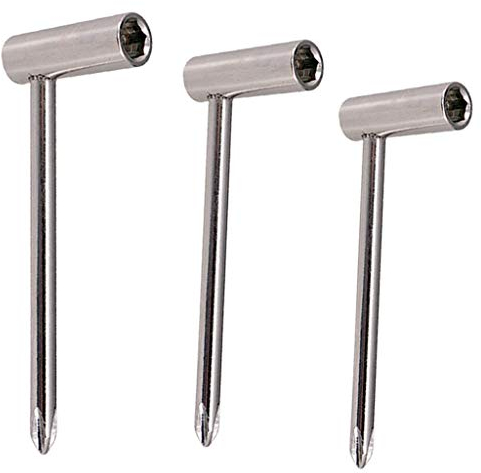 Almencla 3Pcs Guitar Truss Rod Wrench Schraubenschlüssel Halsstab-Schlüssel Luthier Werkzeug, 7 mm / 8 mm / 6,35 mm, Silber