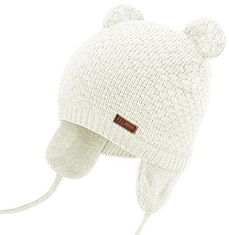 DRESHOW Unisex Baby Mütze Süßer Bär Kleinkind Earflap Beanie Warm für Herbst Wintermütze