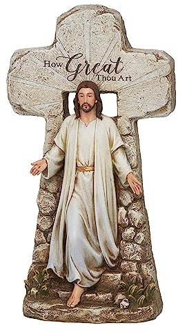Roman Joseph Studio 602007 Jesus Rising Grabstatue, 38,1 cm hoch, Weiß