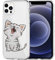 Verco Handyhülle für iPhone 12 Case, iPhone 12 Pro Premium Muster Handy Cover für Apple iPhone 12/12 Pro Hülle weiches Flexibles TPU Case (6,1 Zoll), Katze Motiv