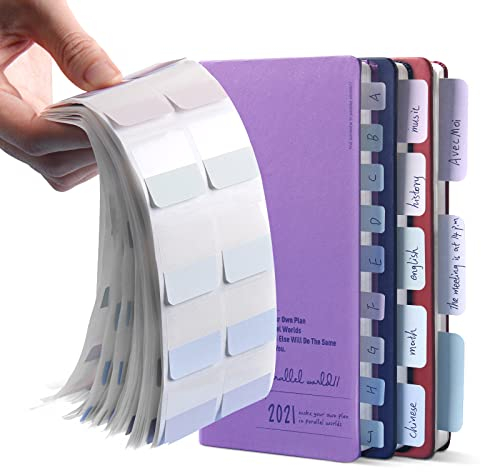 AVECMOI 420 Pieces Sticky Index Tabs, 3 Sizes Bright Colour Page Markers Tabs for Office, Documents, Books, Diary, File Management, Folder for Students, Teachers, Office Workers