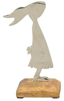 Exner GmbH Hase Puri - 8x6x17 cm - Holz/Metall