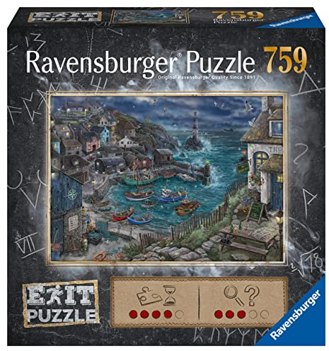 Ravensburger EXIT Puzzle 17365 Das Fischerdorf - 759 Teile Puzzle für Erwachsene und Kinder ab 12 Jahren