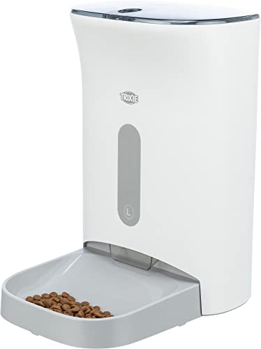 TRIXIE Distributeur Automatique de Nourriture Pratique TX8 2.0, 4,5 l/24 × 38 × 19 cm, Blanc/Gris - 24343