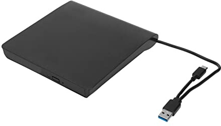 Yosoo Health Gear Externes DVD-Laufwerk, Typ A, Typ C, USB 3.0, USB 2.0, 5 Gbit/s, Gehäuse für Optisches Laptop-Laufwerk, für 12,7 Mm/9,5 Mm SATA-DVD-RW-Laufwerk