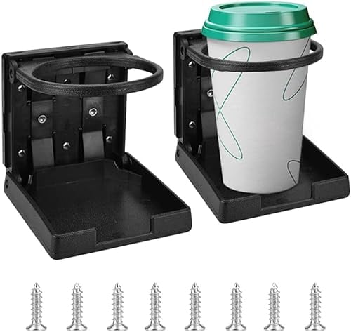 Reforung Lot de 2 Porte-Gobelets Pliables Universel réglable Tasse de Boisson Porte-gobelets de Voiture en Plastique Porte Boisson Voiture Diamètre de 5-7,5 cm pour Voitures, camions, Camping-Cars