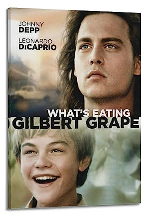 V BY N What's Eating Gilbert Grape Poster Vintage Art Cover Room Decor Ästhetische Schlafzimmer Dekor Leinwand Poster für Schlafzimmer 60 x 90 cm Rahmenstil