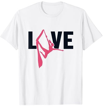 Love Gymnastics Aerial Yoga Aerialist Dancer Aerial Silks T-Shirt