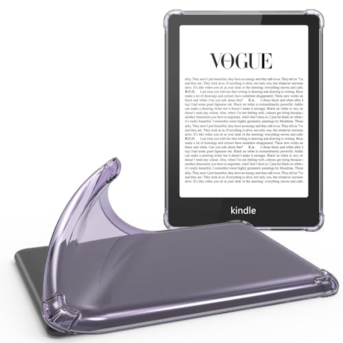 KARFUN 6,8 Zoll Kindle Paperwhite Hülle 2021(11. Generation)-Premium Schutz,Ultraweich,flexibel und transparentes TPU Case (Lila)