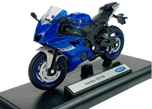 Welly Modell Mottorad Kompatibel mit Yamaha YZF-R6 1:18 1/18 Metall Die Cast Neu im Kasten